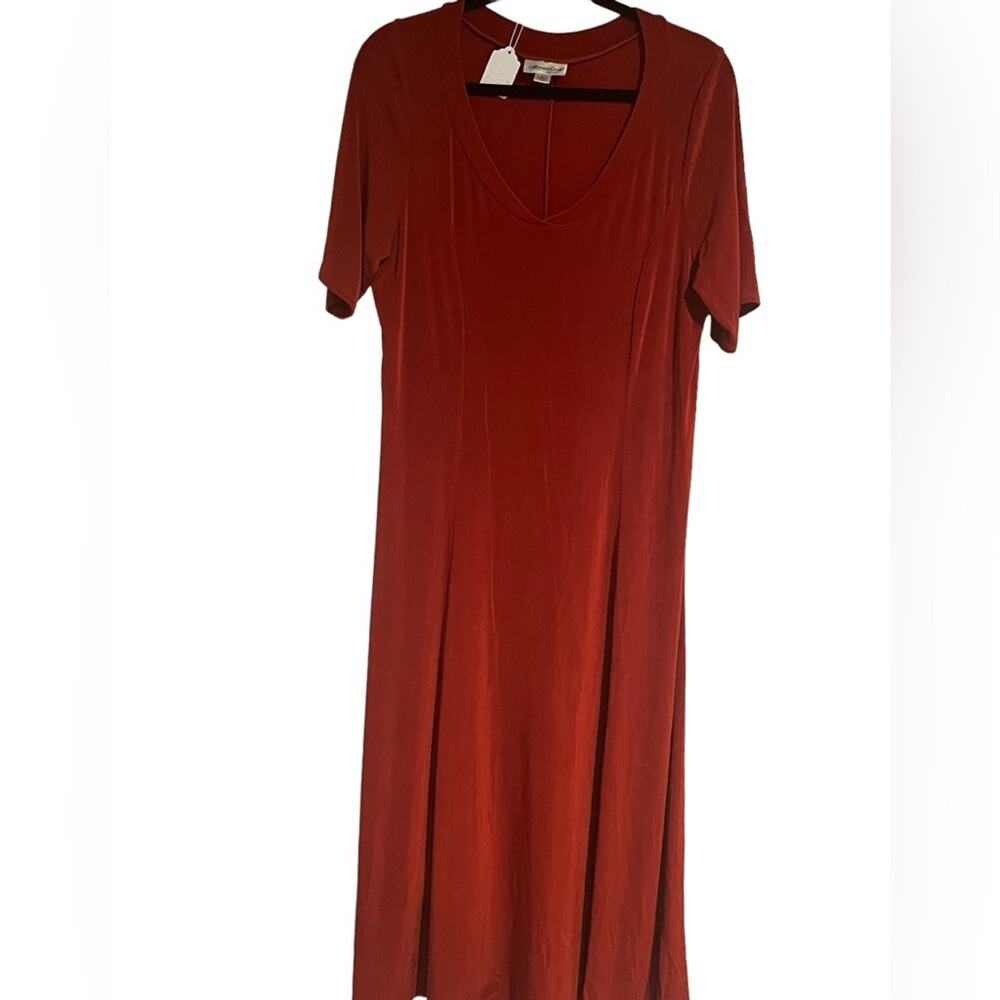 Coldwater Creek Red A-Line Maxi Dress Sz large
